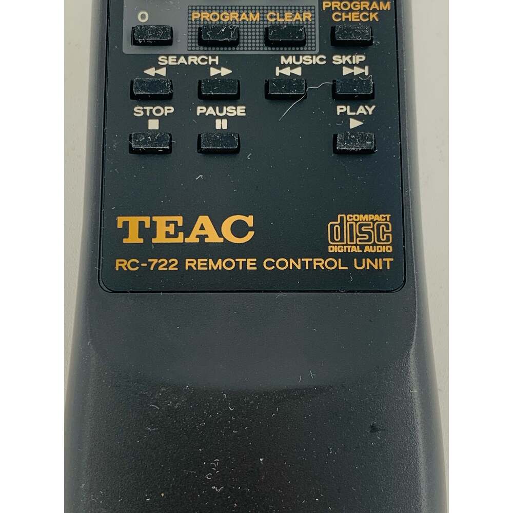 Teac Remote Control Rc 722 Original CD Player Changer OEM Replacement Untested - Picture 3 of 7